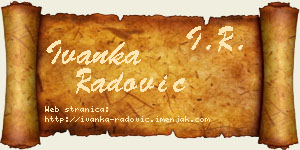 Ivanka Radović vizit kartica